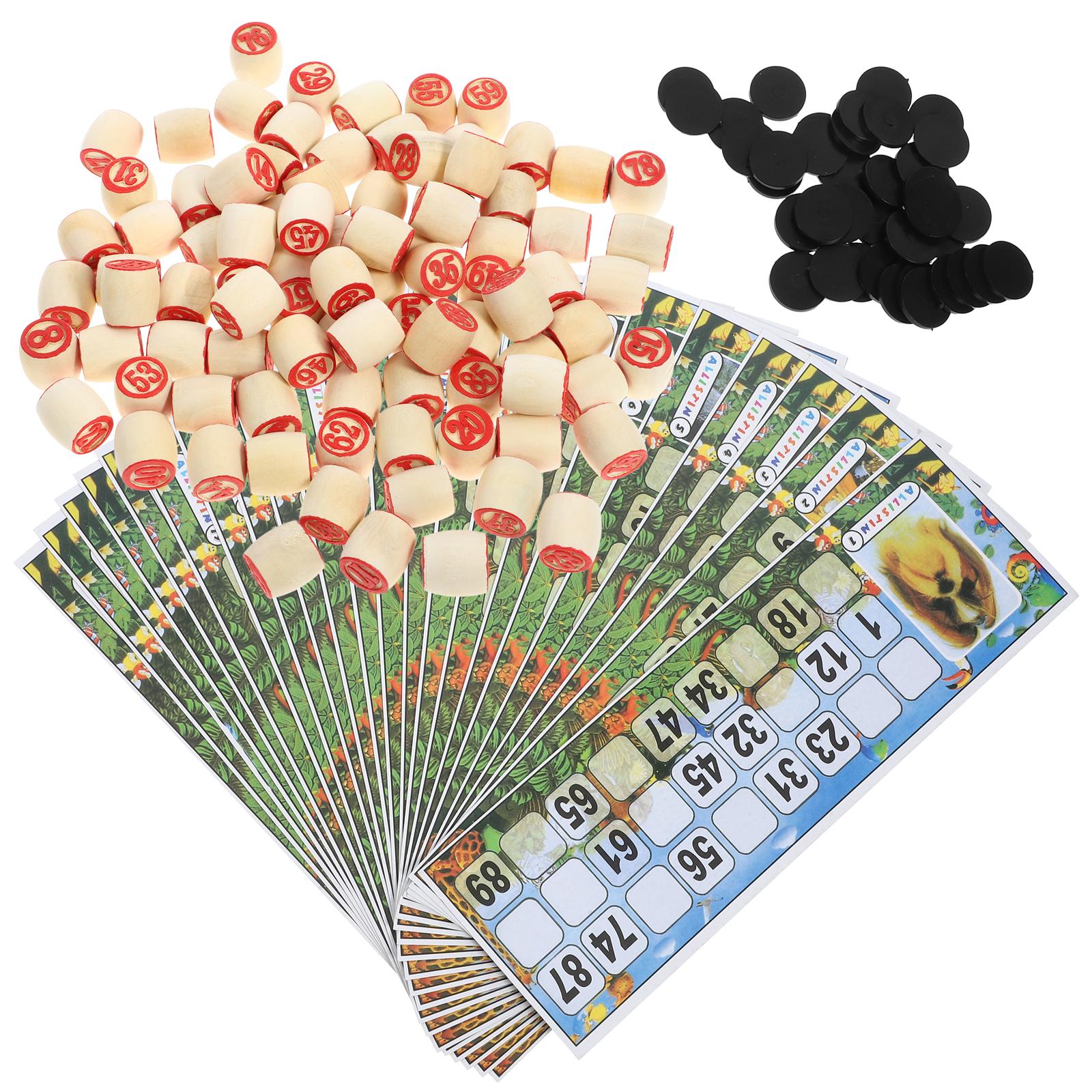 Party Games Bingo - 1 комплект, деревянные шахматные фигуры с