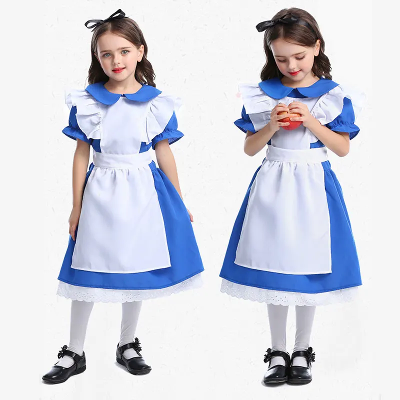 Party Games Alice In Wonderland - Детское синее платье-костюм Алисы в Стране
