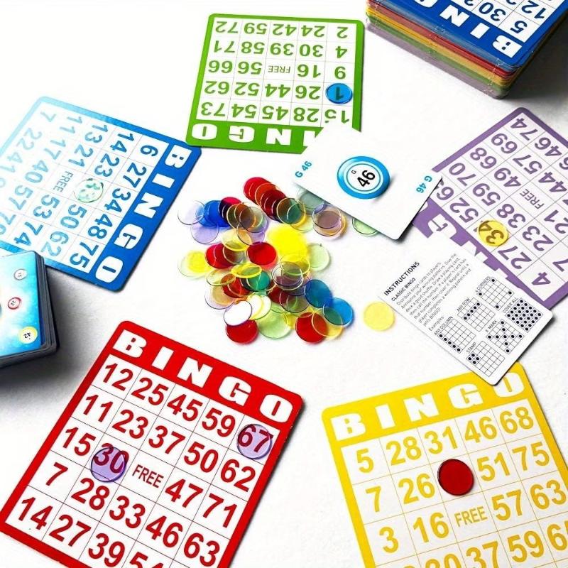 Party Games Bingo - 50/100 шт. не повторяющиеся карточки для